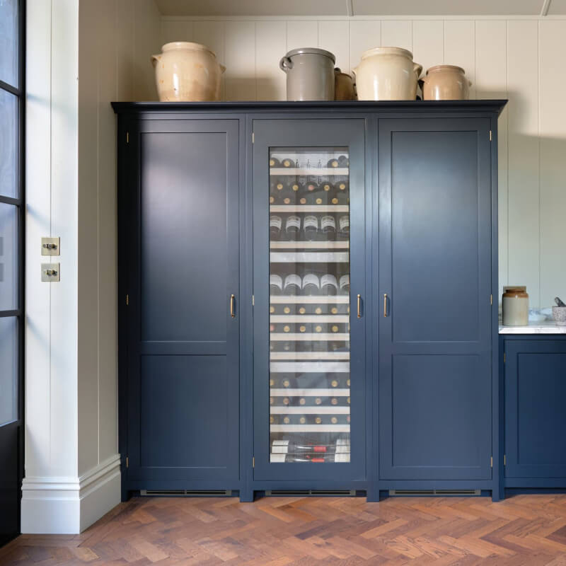 Caple WC1800 Wine Cooler Front View in Blue