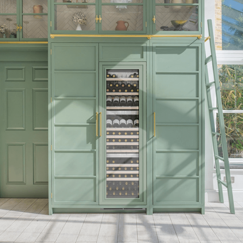 Caple WC1800 Wine Cooler Front View in Green