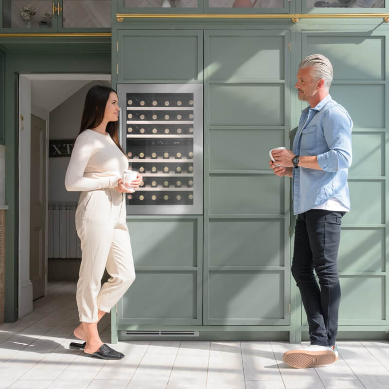 Caple WC6511 In-Column Dual Zone Wine Cooler In Situ