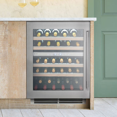 Caple WI6150 Undercounter Dual Zone Wine Cooler In Stainless Steel