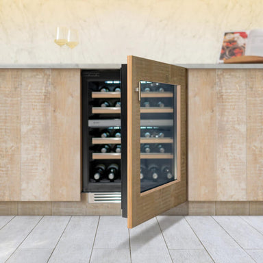 Caple WI6161 Integrated Undercounter Dual Zone Wine Cooler Open