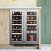 Caple WI6234 Undercounter Dual Zone Side by Side Wine Cooler Front View 2