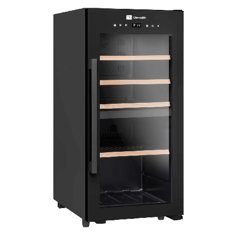 Climadiff 41 Bottle Dual Zone Freestanding Wine Cooler - CLD40B1 Turned and Empty