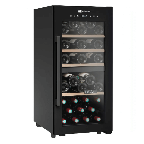 Climadiff 41 Bottle Dual Zone Freestanding Wine Cooler - CLD40B1 Turned