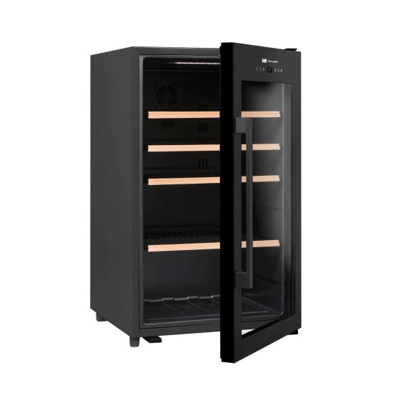 Climadiff 63 Bottle Freestanding Wine Cooler - CLS65B1 Half Open Empty