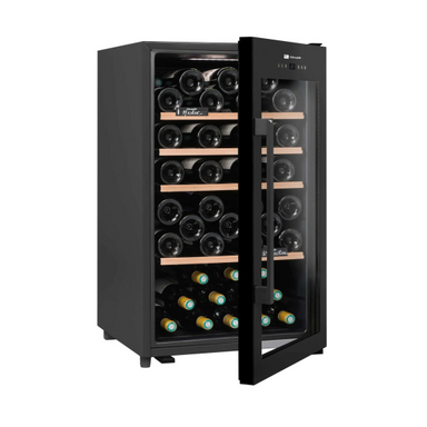 Climadiff 63 Bottle Freestanding Wine Cooler - CLS65B1 Half Open