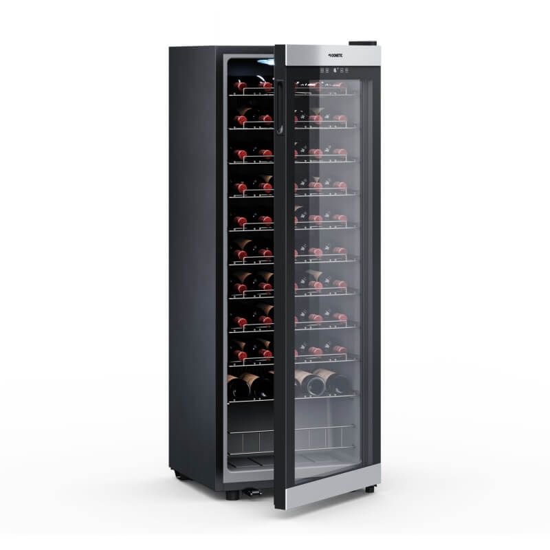 DOMETIC C55F - 55 Bottle Freestanding Capacity Dual Zone Wine Cooler Open