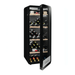 La Sommeliere 147 Bottle Single Zone Free Standing Wine Cabinet APOGEE150PV Front View Turned Half Open