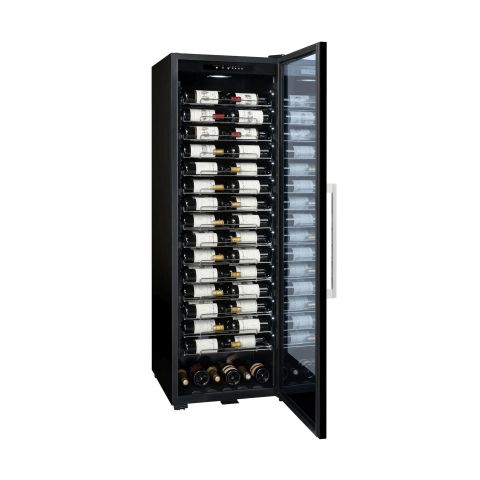 La Sommeliere 152 Bottle Dual Zone Freestanding Wine Cabinet PRO160N Front View Fully Open