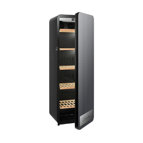 La Sommeliere 185 Bottle Single Zone Freestanding Wine Cabinet APOGEE200 Half Open and Empty