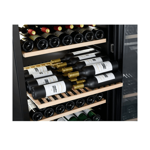 La Sommeliere 185 Bottle Single Zone Free Standing Wine Cabinet APOGEE200PV Close Up Shelving 2