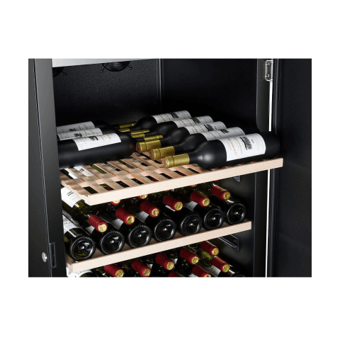 La Sommeliere 185 Bottle Single Zone Freestanding Wine Cabinet APOGEE200 Shelving Close Up