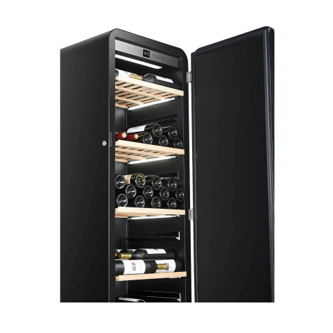 La Sommeliere 185 Bottle Single Zone Freestanding Wine Cabinet APOGEE200 Side View Open