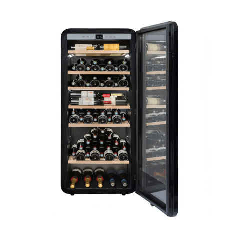 La Sommeliere 254 Bottle Single Zone Freestanding Wine Cabinet APOGEE255PV Front View Open