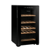 La Sommeliere 32 Bottle Dual Zone Freestanding Wine Cooler - SLS32DZBLACK Turned and Empty