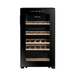 La Sommeliere 32 Bottle Dual Zone Freestanding Wine Cooler - SLS32DZBLACK Front View Empty