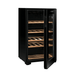 La Sommeliere 32 Bottle Dual Zone Freestanding Wine Cooler - SLS32DZBLACK Half Open, Empty and Turned