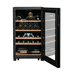 La Sommeliere 32 Bottle Dual Zone Freestanding Wine Cooler - SLS32DZBLACK Front View and Fully Open