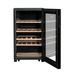 La Sommeliere 32 Bottle Dual Zone Freestanding Wine Cooler - SLS32DZBLACK Front View, Open and Empty