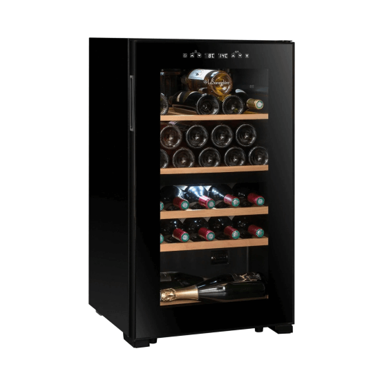 La Sommeliere 32 Bottle Dual Zone Freestanding Wine Cooler - SLS32DZBLACK