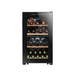 La Sommeliere 50 Bottle Dual Zone Freestanding Wine Fridge - LS51.2ZBLACK Front View