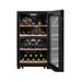 La Sommeliere 50 Bottle Dual Zone Freestanding Wine Fridge - LS51.2ZBLACK Fully Open