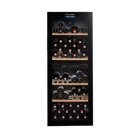 La Sommeliere 91 Bottle Dual Zone Freestanding Wine Fridge SLS90DZ Front View 2