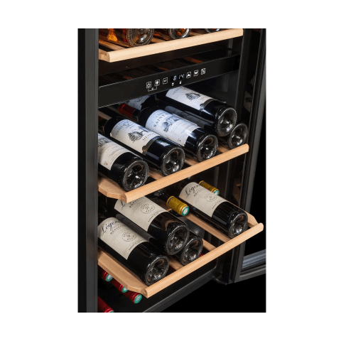 La Sommeliere 91 Bottle Dual Zone Freestanding Wine Fridge SLS90DZ Shelving