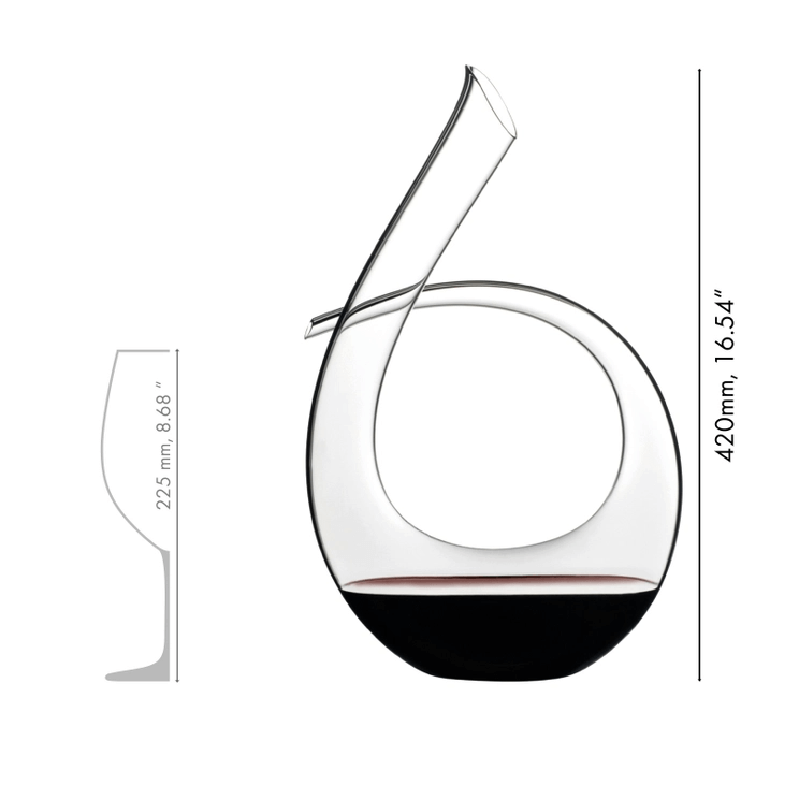 RIEDEL Black Tie Decanter With Dimensions